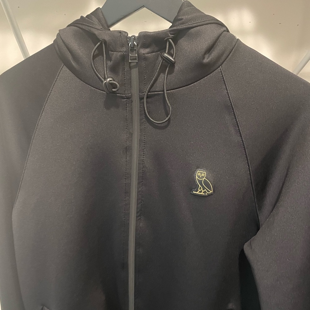 Black OVO zip-up hoodie. Medium